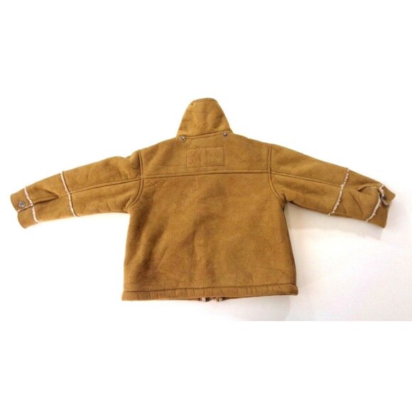 Big Chill Outerwear Tan Faux Leather Shearling Jacket Baby Toddler Size 3T - Picture 2 of 10